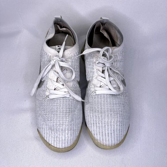 Nike Air VaporMax Flyknit 3 Womans 9.5 Mens 8 Running Shoes Pure Platinum - Picture 3 of 14